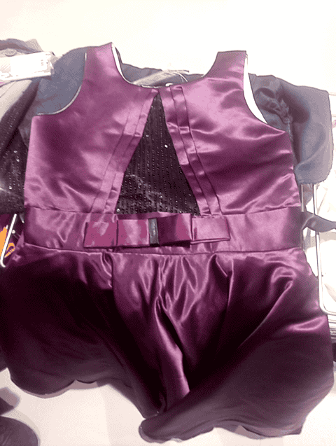 purple satin party gown - 20490914 - Very Small Image - 1