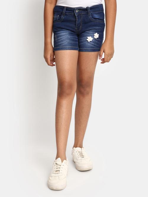 blue denim shorts and threefourth - 20490979 - Very Small Image - 1