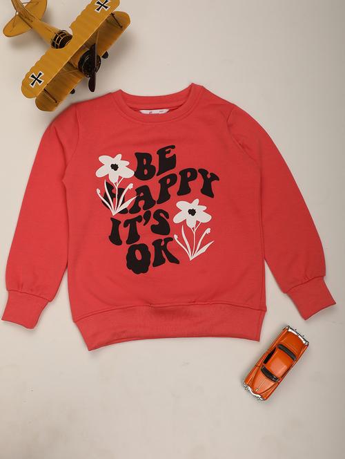 orange acrylic chest print sweatshirt - 20491523 - Very Small Image - 1