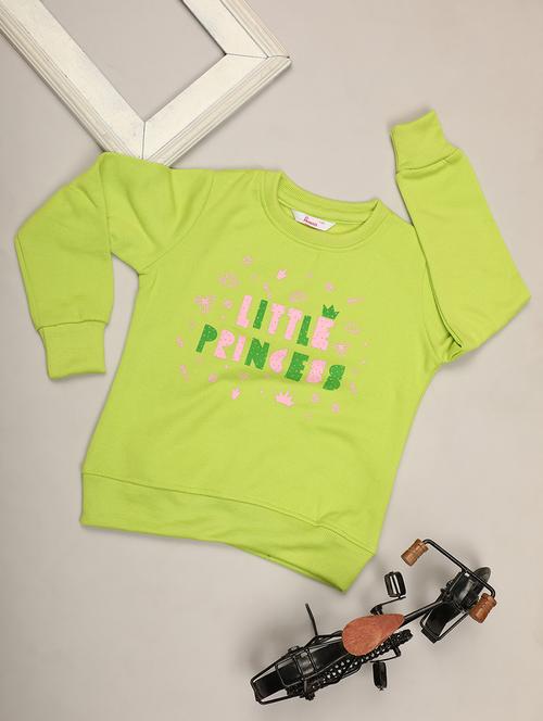 green acrylic chest print sweatshirt - 20491525 - Very Small Image - 1