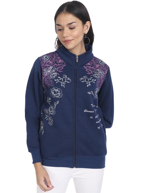 women printed zipper sweatshirt - 20495882 - Very Small Image - 1