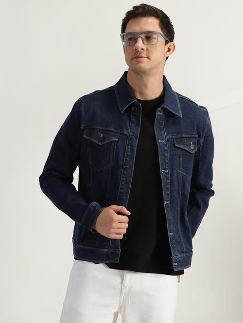 men blue denim jacket - 20496742 - Very Small Image - 1
