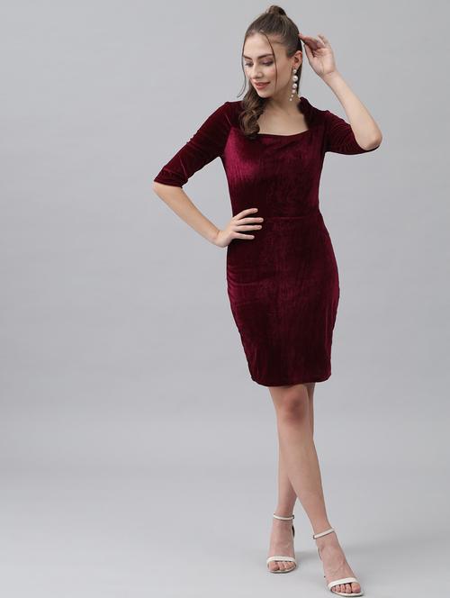 women solid bodycon dress - 20497705 - Very Small Image - 1