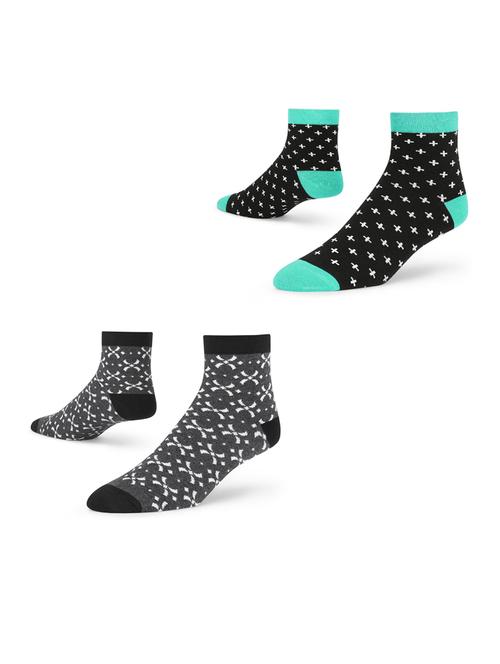 unisex multi colored ankle length socks combo - 20498541 - Very Small Image - 1