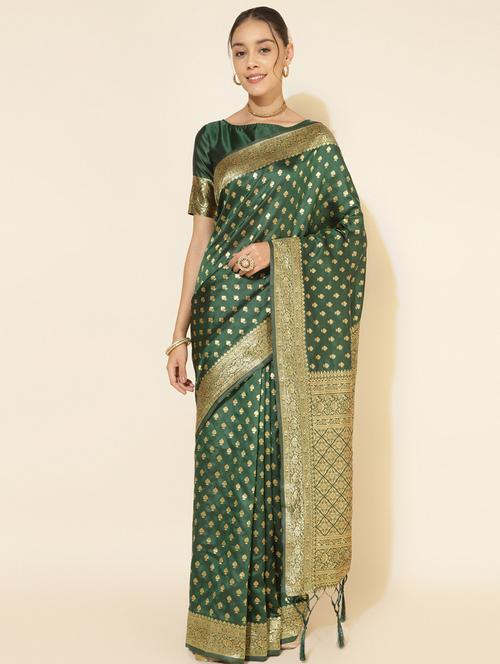 women's banarasi saree with blouse - 20500961 - Very Small Image - 1