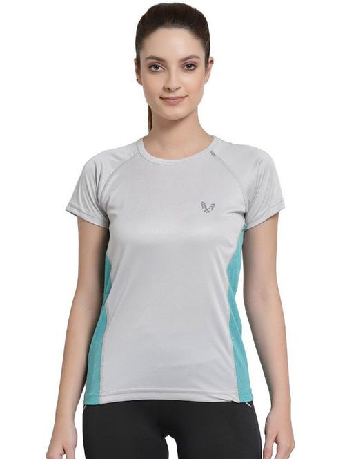 women's color block round neck t-shirt - 20501747 - Very Small Image - 1