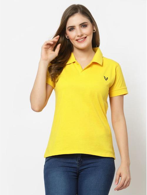 yellow solid polo tees - 20501798 - Very Small Image - 1