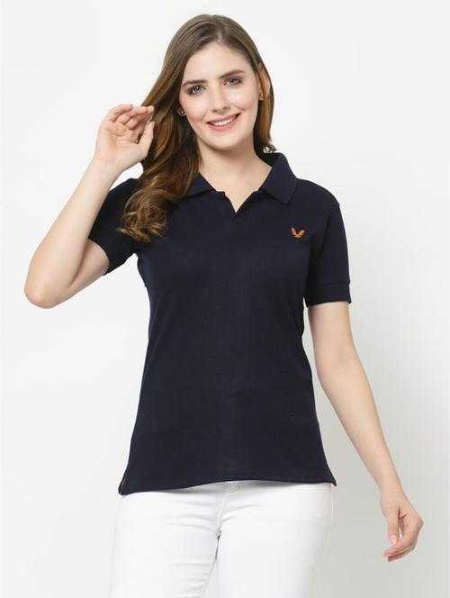 navy blue solid polo tees - 20501820 - Very Small Image - 1