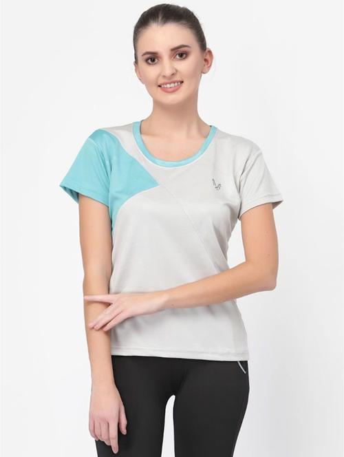 women's color block crew neck t-shirt - 20501836 - Very Small Image - 1