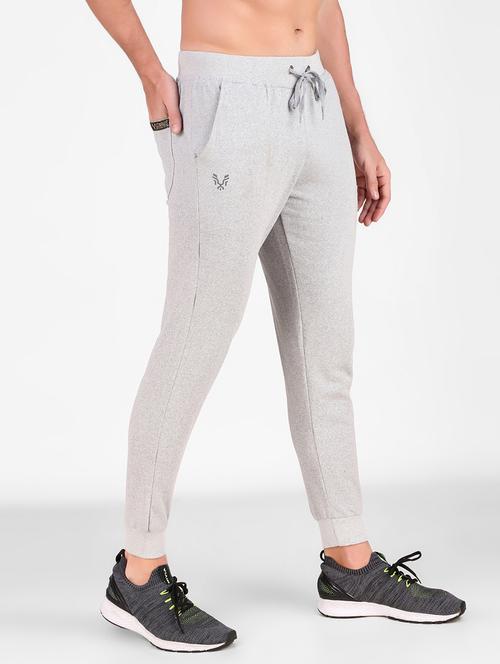 men optic white cotton blend joggers - 20502171 - Very Small Image - 1