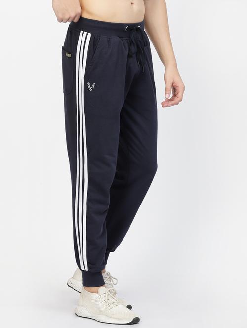 navy blue cotton joggers track pant - 20502310 - Very Small Image - 1