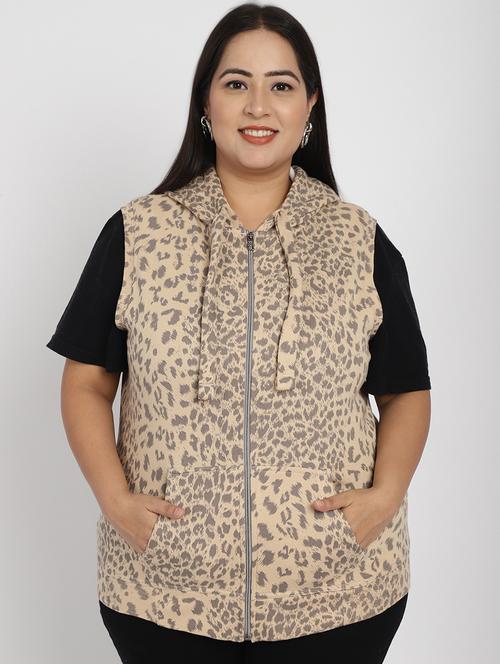 women printed hooded zipper sweatshirt - 20503804 - Very Small Image - 1