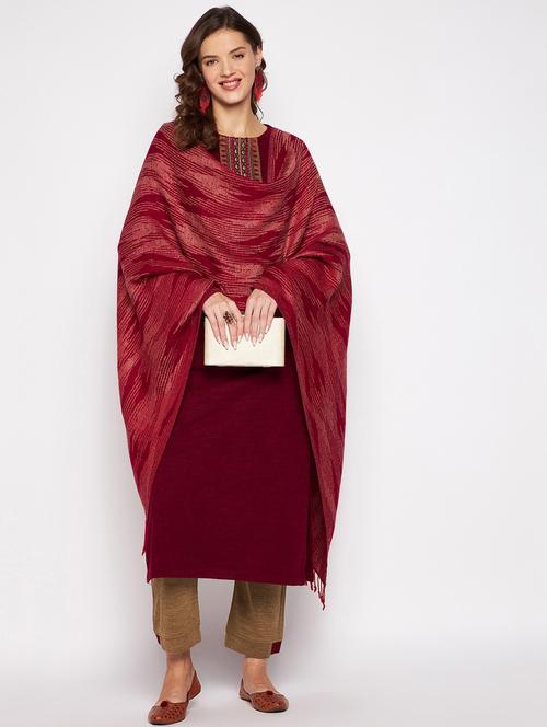 women maroon & khaki suit set - 20506738 - Very Small Image - 1