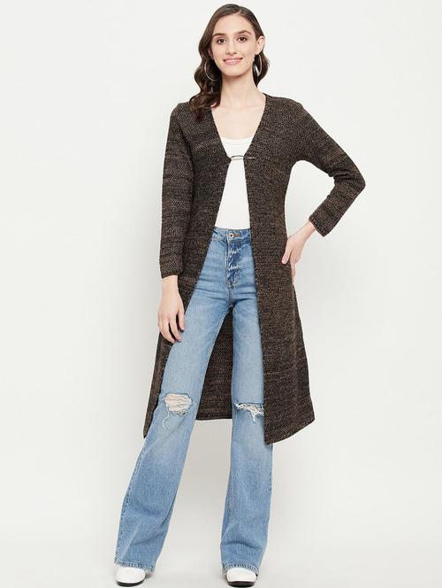 women solid wool cardigan - 20507212 - Very Small Image - 1