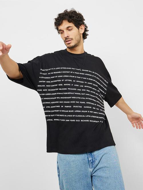 men's front printed oversized t-shirt - 20507962 - Very Small Image - 1