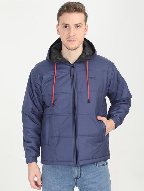 men blue polyester quilted jacket - 20508478 - Very Small Image - 1