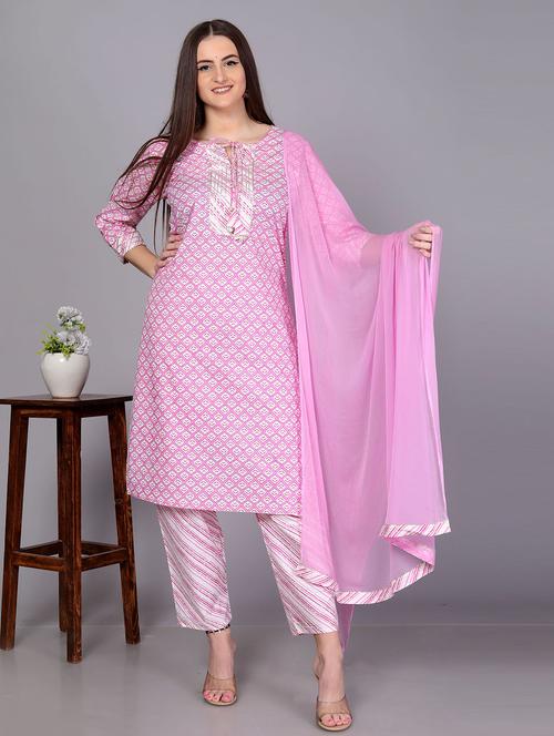 women printed kurta pant with dupatta set - 20509041 - Very Small Image - 1