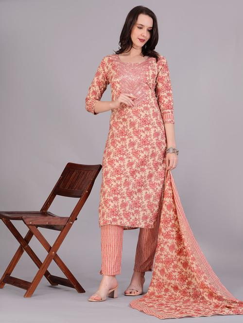 women printed kurta pant with dupatta set - 20509077 - Very Small Image - 1