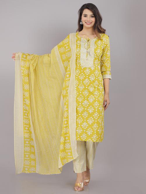 women printed kurta pant with dupatta set - 20509082 - Very Small Image - 1