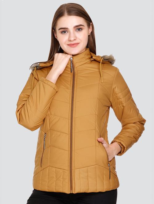 solid hooded quilted jacket with pockets - 20511287 - Very Small Image - 1