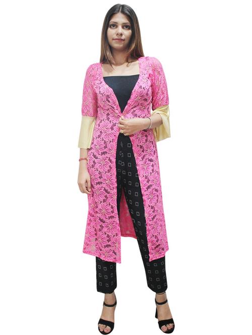 women self design bell sleeve shrugs - 20512149 - Very Small Image - 1