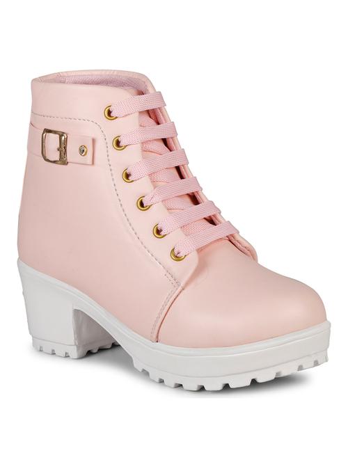 women pink lace-up boot - 20517708 - Very Small Image - 1