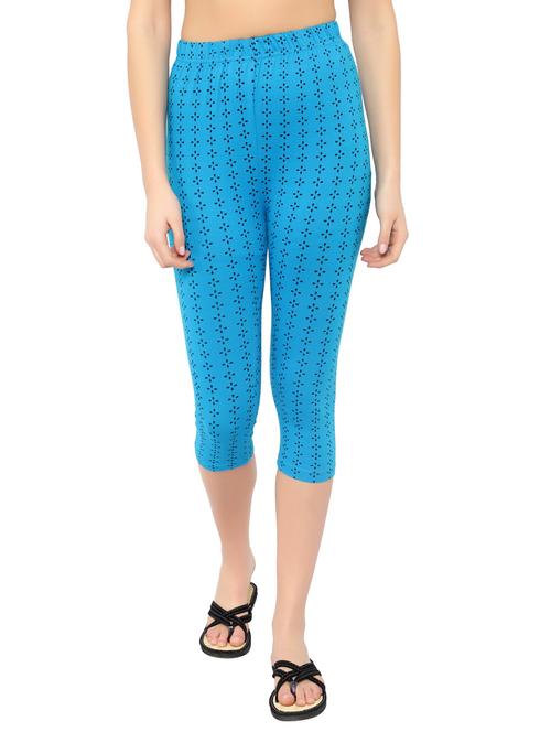 women light blue printed capri - 20517868 - Very Small Image - 1