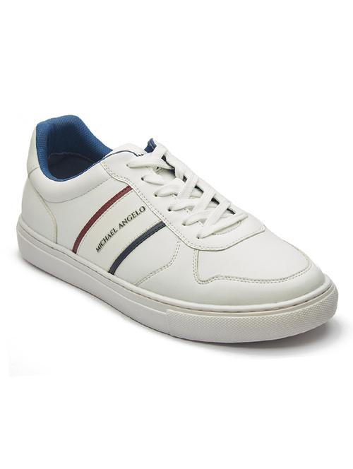 white mesh & synthetic lace up sneakers - 20519477 - Very Small Image - 1