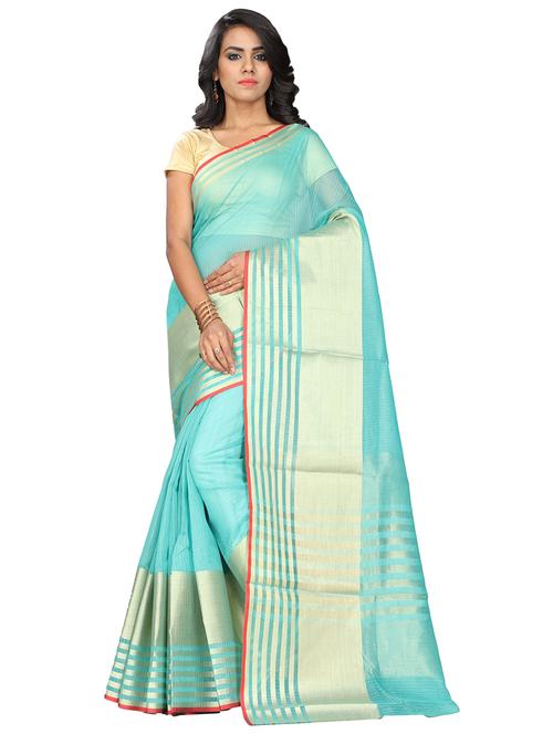 women's self design green colored saree with blouse - 20521773 - Very Small Image - 1