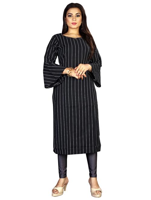 women striped long kurta - 20521920 - Very Small Image - 1