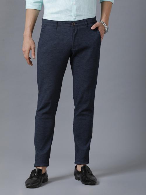 Men Mid Rise Solid Chinos - 20522464 - Very Small Image - 1