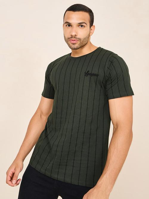 men striped round neck t-shirt - 20533680 - Very Small Image - 1
