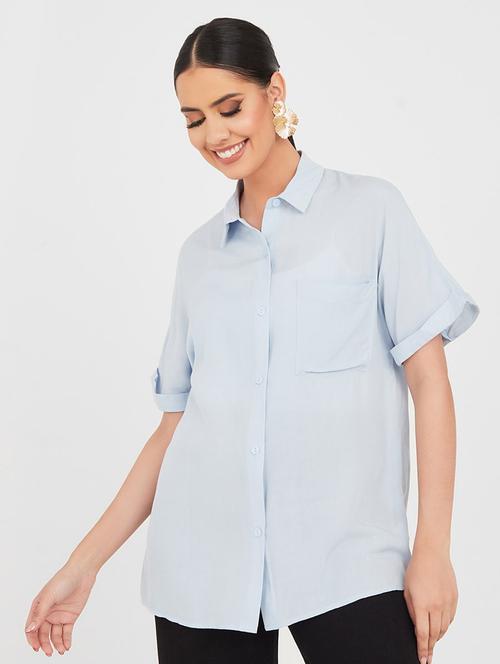 women purist blue oversized shirt - 20533830 - Very Small Image - 1