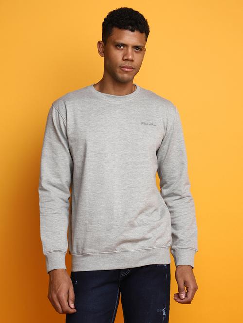 men melange cotton sweatshirt - 20534134 - Very Small Image - 1