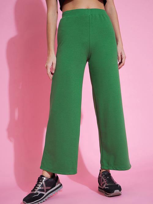 women green cotton track pant - 20534319 - Very Small Image - 1