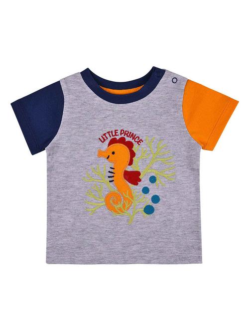 boys grey round neck t-shirts - 20535151 - Very Small Image - 1