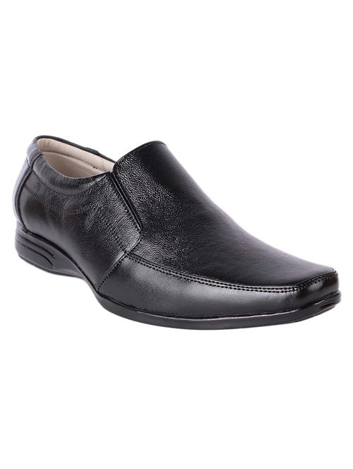 men solid black formal slip on - 20536449 - Very Small Image - 1