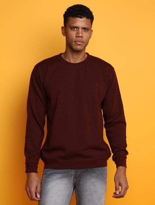 men solid crew neck pullover - 20536524 - Very Small Image - 1