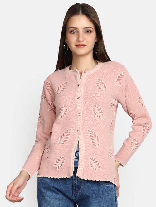 pink acrylic cardigan - 20536671 - Very Small Image - 1