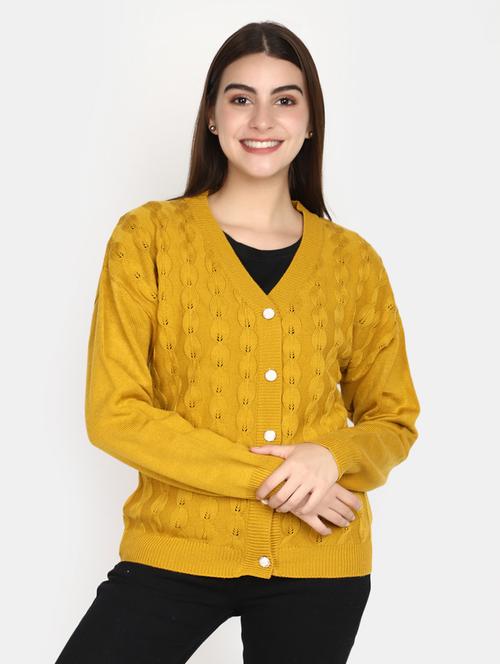 gold acrylic cardigan - 20536681 - Very Small Image - 1