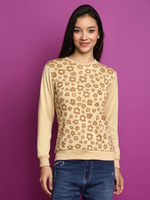 women long sleeved floral pullover - 20536731 - Very Small Image - 1