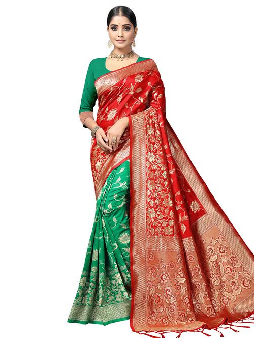 women's banarasi saree - 20537292 - Very Small Image - 1