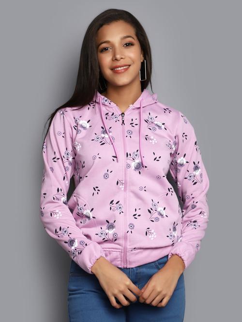 women long sleeved floral printed sweatshirt - 20537557 - Very Small Image - 1