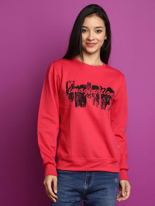 women chest print long sleeve sweatshirt - 20537584 - Very Small Image - 1