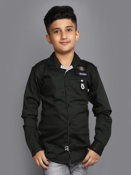 boys cotton long sleeve shirt - 20537598 - Very Small Image - 1