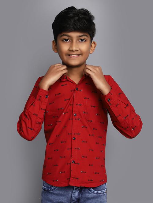 boys cotton long sleeve shirt - 20537602 - Very Small Image - 1