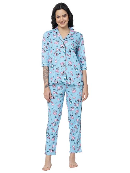 ai aqua cotton nightwear set - 20537905 - Very Small Image - 1
