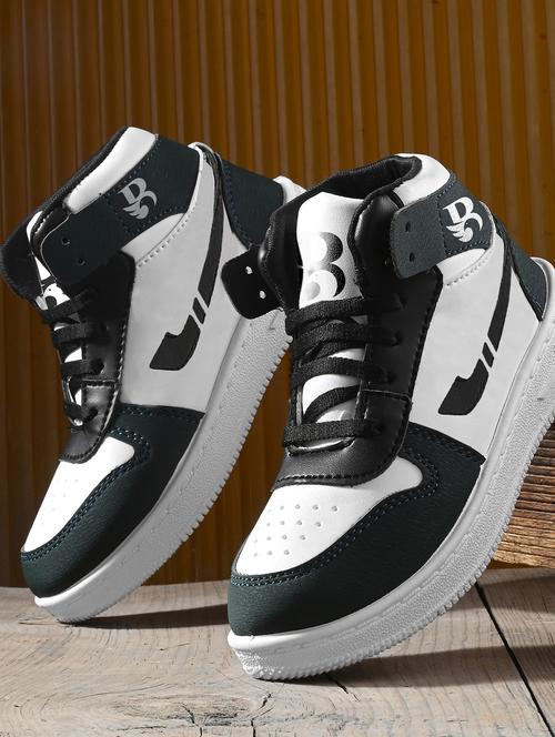 boys black & white lace-up sneaker - 20538593 - Very Small Image - 1