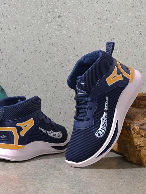 boys navy blue mesh striped sneaker - 20538602 - Very Small Image - 1