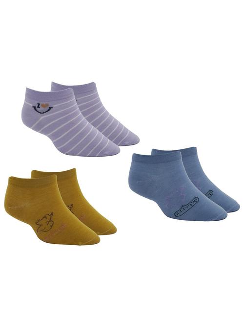 women pack of 3 cotton ankle length socks - 20538629 - Very Small Image - 1